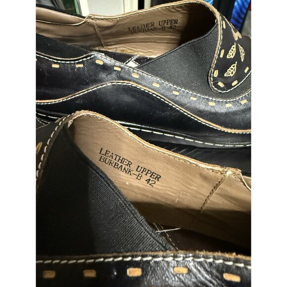 Spring Step L’Artiste Burbank-B Black Leather Embroidered Slip-On Clogs  Size 11 - Picture 6 of 6